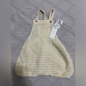 Quincy Mae yellow stripe Hayes romper